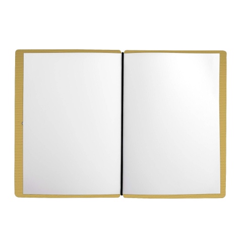 MINIMENU L-A5 porta menu CHEF OCRA etichetta METAL "personalizzata" (minimo 18 pezzi)