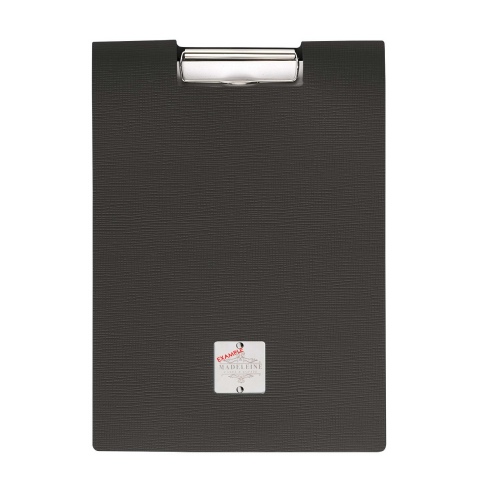 CITY MENU porta menu A4 etichetta METAL "personalizzata" (minimo 18 pezzi) molla ferma fogli CHEF NERO