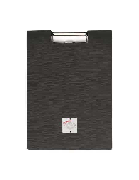 CITY MENU porta menu A4 etichetta METAL "personalizzata" (minimo 18 pezzi) molla ferma fogli CHEF NERO