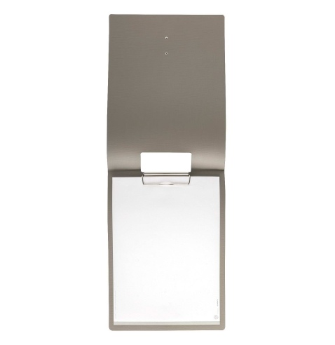 CITY MENU porta menu A4 etichetta METAL "personalizzata" (minimo 18 pezzi) molla ferma fogli CHEF TORTORA