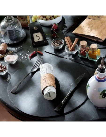 SOTTO PIATTI 32 cm pezzo singolo BULL NERO sp. 3,0