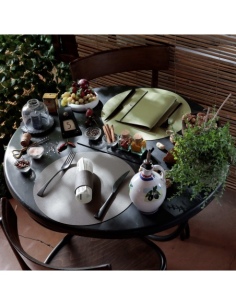 ROUND PLACEMATS 32 cm single piece CHEF SAGE 2