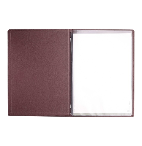 Porta Menu GOURMET A4 (23,2x32 cm) - 2 buste (4 facciate) elastico nero - scritta menu - colore BORDEAUX