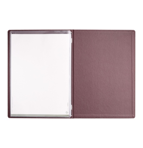 Porta Menu GOURMET A4 (23,2x32 cm) - 2 buste (4 facciate) elastico nero - scritta menu - colore BORDEAUX