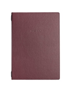 Porta Menu GOURMET A4 (23,2x32 cm) - solo elastico - scritta menu - colore BORDEAUX