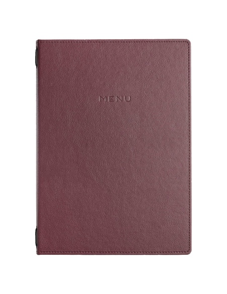 Porta Menu GOURMET A4 (23,2x32 cm) - solo elastico - scritta menu - colore BORDEAUX