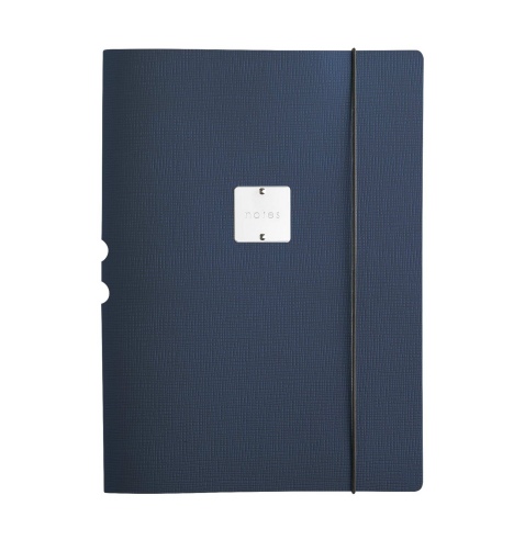 DESK PORTFOLIO cartelletta porta blocco etichetta METAL STANDARD "notes" CHEF BLU