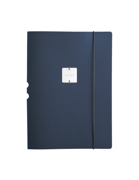 DESK PORTFOLIO cartelletta porta blocco etichetta METAL STANDARD "notes" CHEF BLU