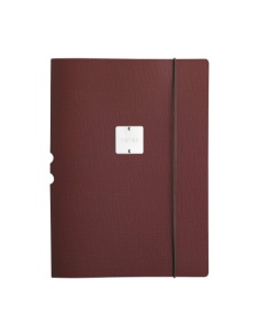 DESK PORTFOLIO cartelletta porta blocco etichetta METAL STANDARD "notes" CHEF BORDEAUX