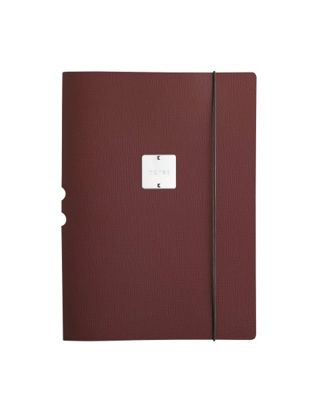 DESK PORTFOLIO cartelletta porta blocco etichetta METAL STANDARD "notes" CHEF BORDEAUX
