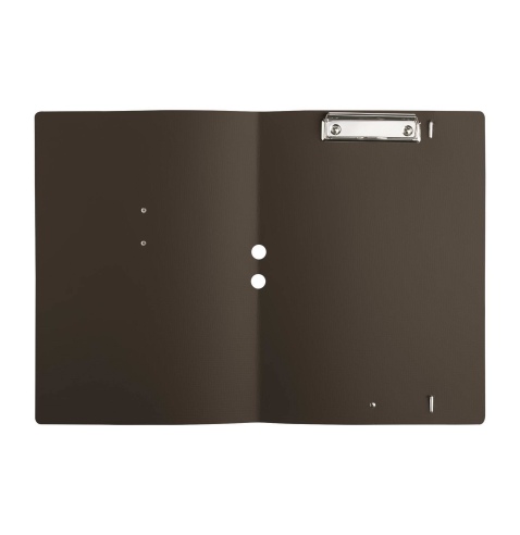 DESK PORTFOLIO cartelletta porta blocco etichetta METAL STANDARD "notes" CHEF MARRONE