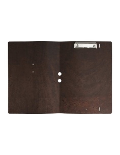 DESK PORTFOLIO cartelletta porta blocco etichetta METAL STANDARD "notes" SUGHERO MARRONE sp. 2.5 2