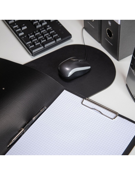 DESK PORTFOLIO cartelletta porta blocco etichetta METAL STANDARD "notes" CHEF NERO