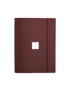 FOLDER raccoglitore ad anelli etichetta METAL STANDARD "notes" CHEF BORDEAUX
