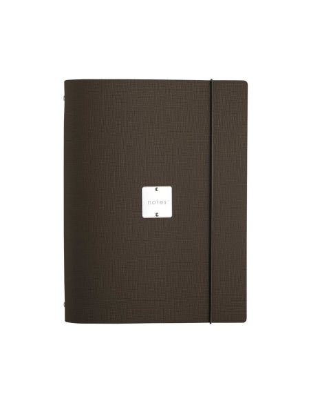 FOLDER raccoglitore ad anelli etichetta METAL STANDARD "notes" CHEF MARRONE