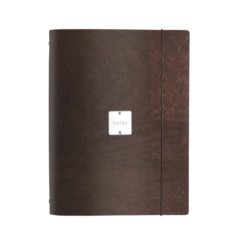 FOLDER raccoglitore ad anelli etichetta METAL STANDARD "notes" SUGHERO MARRONE sp. 2.5