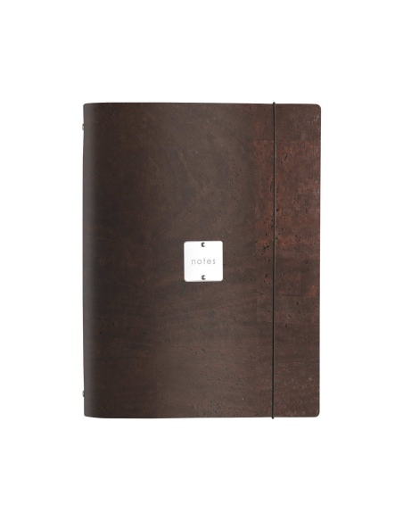 FOLDER raccoglitore ad anelli etichetta METAL STANDARD "notes" SUGHERO MARRONE sp. 2.5
