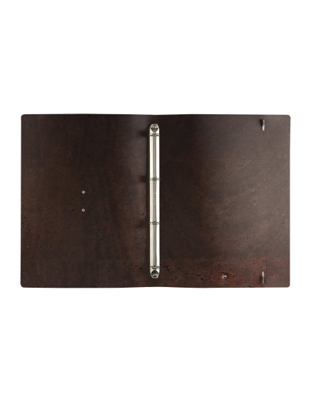 FOLDER raccoglitore ad anelli etichetta METAL STANDARD "notes" SUGHERO MARRONE sp. 2.5