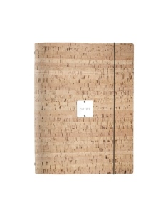 FOLDER raccoglitore ad anelli etichetta METAL STANDARD "notes" SUGHERO NATURALE sp. 1.4
