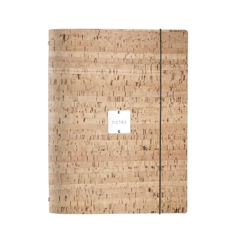 FOLDER raccoglitore ad anelli etichetta METAL STANDARD "notes" SUGHERO NATURALE sp. 1.4