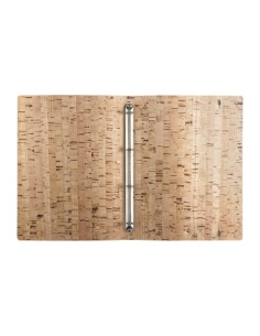FOLDER raccoglitore ad anelli etichetta METAL STANDARD "notes" SUGHERO NATURALE sp. 1.4 2