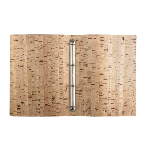 FOLDER raccoglitore ad anelli etichetta METAL STANDARD "notes" SUGHERO NATURALE sp. 1.4