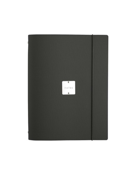 FOLDER raccoglitore ad anelli etichetta METAL STANDARD "notes" CHEF NERO