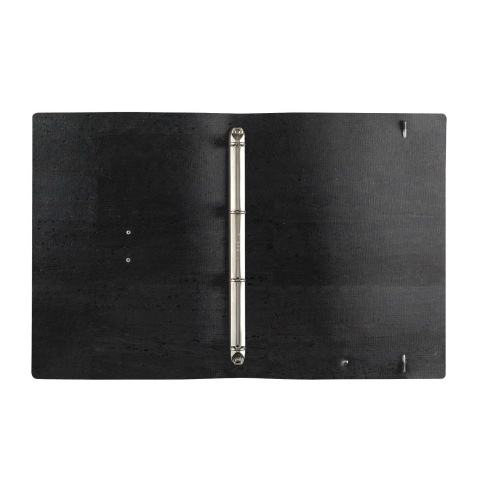 FOLDER raccoglitore ad anelli etichetta METAL STANDARD "notes" SUGHERO NERO sp. 2.5