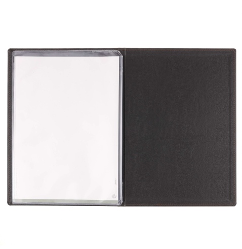 Porta Menu GOURMET A4 (23,2x32 cm) - 2 buste (4 facciate) elastico nero - scritta menu - colore NERO