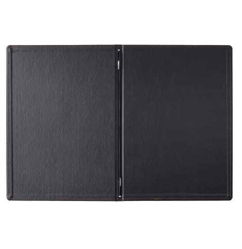 Porta Menu GOURMET A4 (23,2x32 cm) - solo elastico - scritta menu - colore NERO