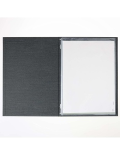 Porta Menu ITALY A4 (23,2x32 cm) - 2 buste (4 facciate) elastico nero  2
