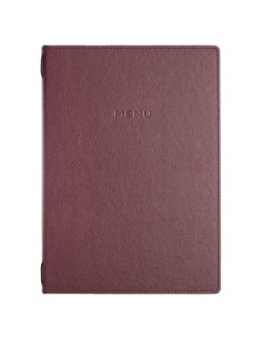 Porta Menu GOURMET A4 (23,2x32 cm) - cornicetta (4 facciate) - scritta menu - colore BORDEAUX