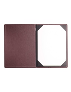 Porta Menu GOURMET A4 (23,2x32 cm) - cornicetta (4 facciate) - scritta menu - colore BORDEAUX 2