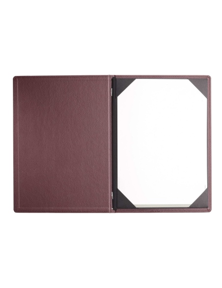 Porta Menu GOURMET A4 (23,2x32 cm) - cornicetta (4 facciate) - scritta menu - colore BORDEAUX