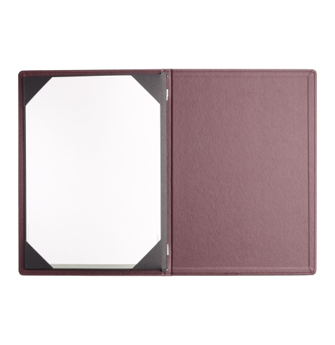 Porta Menu GOURMET A4 (23,2x32 cm) - cornicetta (4 facciate) - scritta menu - colore BORDEAUX