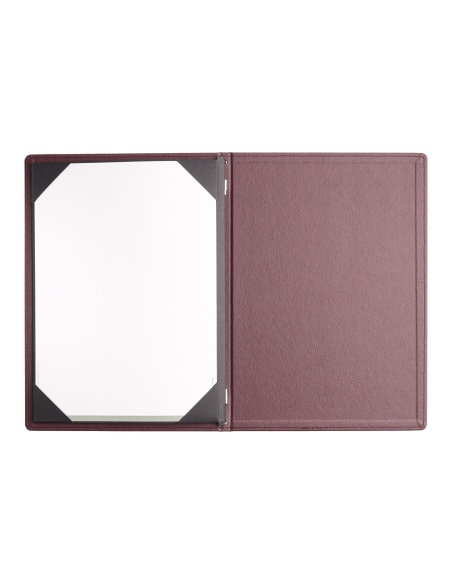 Porta Menu GOURMET A4 (23,2x32 cm) - cornicetta (4 facciate) - scritta menu - colore BORDEAUX