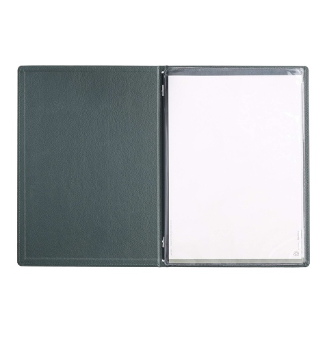 Porta Menu GOURMET A4 (23,2x32 cm) - 2 buste (4 facciate) elastico nero - scritta menu - colore VERDE