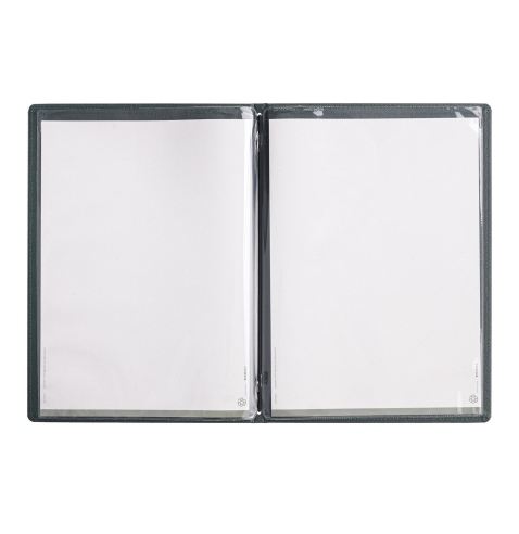 Porta Menu GOURMET A4 (23,2x32 cm) - 2 buste (4 facciate) elastico nero - scritta menu - colore VERDE