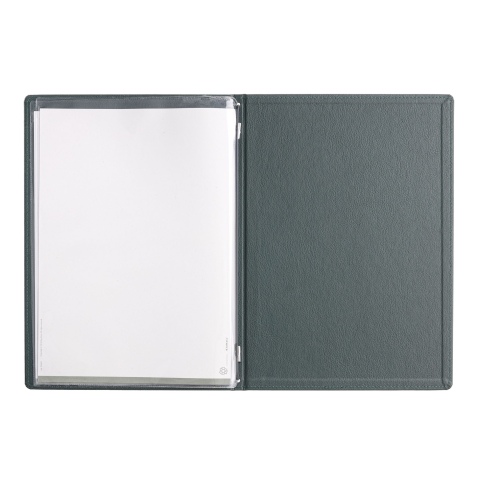 Porta Menu GOURMET A4 (23,2x32 cm) - 2 buste (4 facciate) elastico nero - scritta menu - colore VERDE