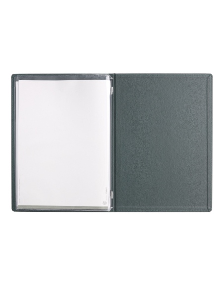 Porta Menu GOURMET A4 (23,2x32 cm) - 2 buste (4 facciate) elastico nero - scritta menu - colore VERDE