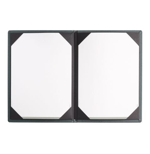 Porta Menu GOURMET A4 (23,2x32 cm) - cornicetta (4 facciate) - scritta menu - colore VERDE
