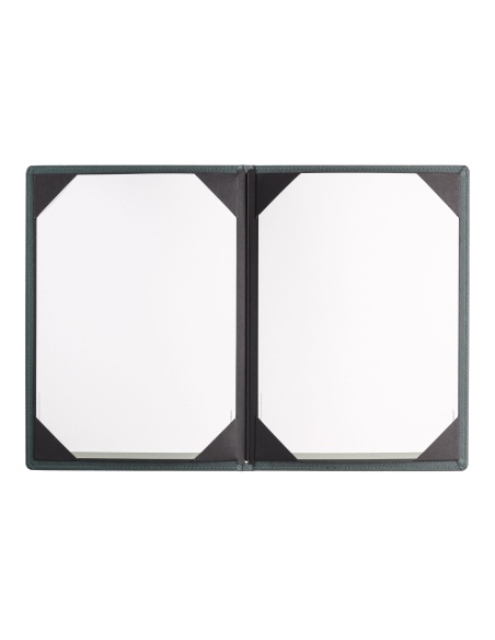Porta Menu GOURMET A4 (23,2x32 cm) - cornicetta (4 facciate) - scritta menu - colore VERDE