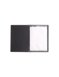 Porta Menu GOURMET A5 (16,5x23,4 cm) - 2 buste (4 facciate) elastico nero - scritta menu - colore NERO 2