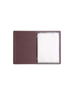 Porta Menu GOURMET A5 (16,5x23,4 cm) - 2 buste (4 facciate) elastico nero - scritta menu - colore BORDEAUX 2