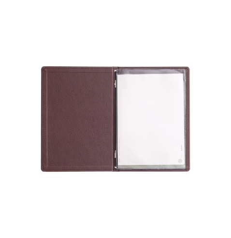 Porta Menu GOURMET A5 (16,5x23,4 cm) - 2 buste (4 facciate) elastico nero - scritta menu - colore BORDEAUX
