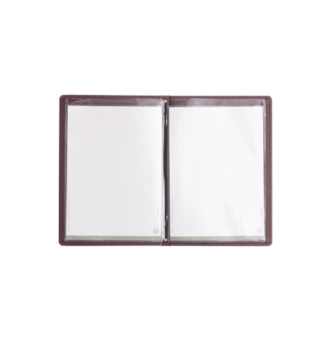 Porta Menu GOURMET A5 (16,5x23,4 cm) - 2 buste (4 facciate) elastico nero - scritta menu - colore BORDEAUX