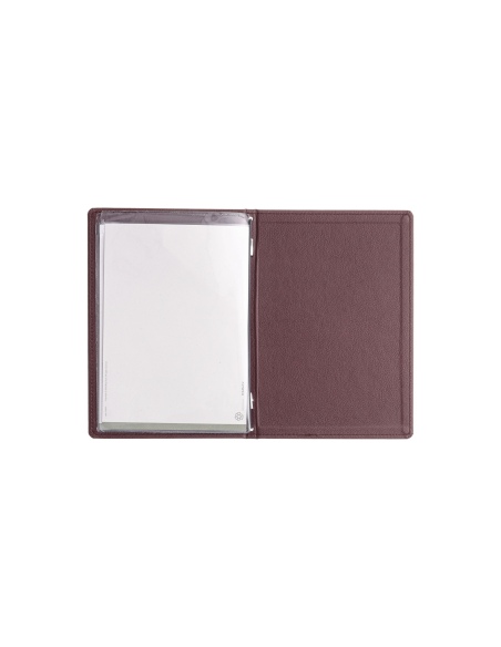 Porta Menu GOURMET A5 (16,5x23,4 cm) - 2 buste (4 facciate) elastico nero - scritta menu - colore BORDEAUX