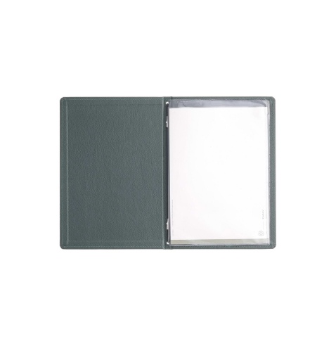 Porta Menu GOURMET A5 (16,5x23,4 cm) - 2 buste (4 facciate) elastico nero - scritta menu - colore VERDE