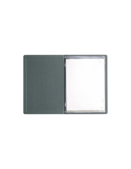 Porta Menu GOURMET A5 (16,5x23,4 cm) - 2 buste (4 facciate) elastico nero - scritta menu - colore VERDE