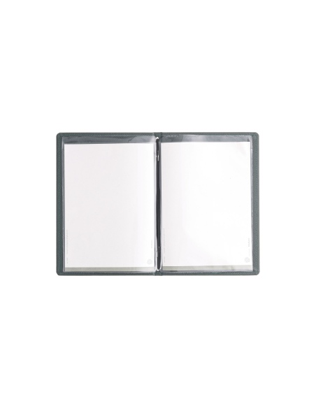 Porta Menu GOURMET A5 (16,5x23,4 cm) - 2 buste (4 facciate) elastico nero - scritta menu - colore VERDE